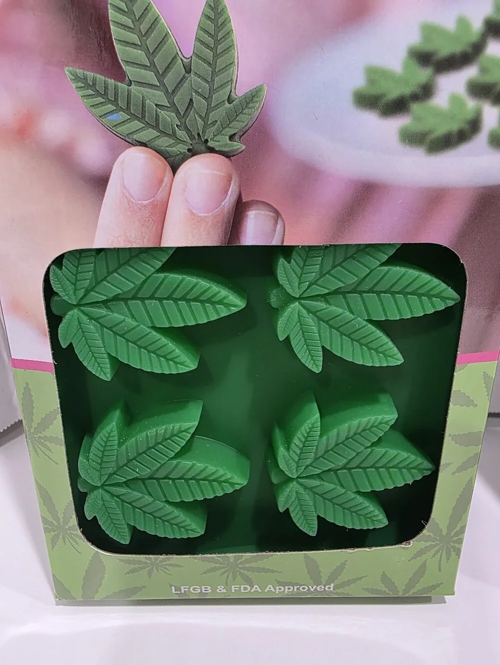 (3)  2pks NIB PJ Bold Leaf Candy Molds